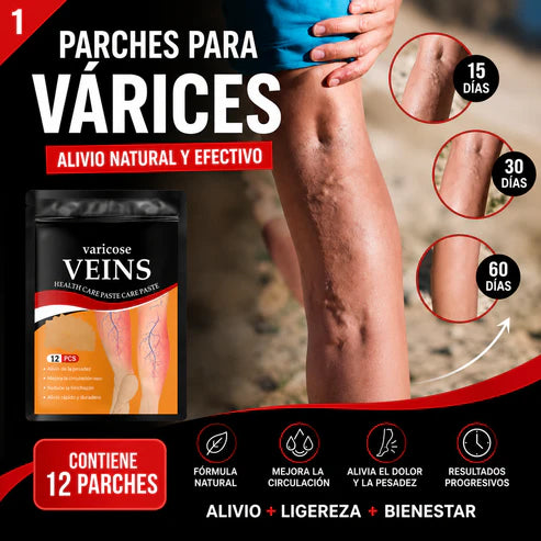 Parches Varices™ | Alivio Diario, Sensación de Ligereza y Bienestar Desde la Primera Aplicación