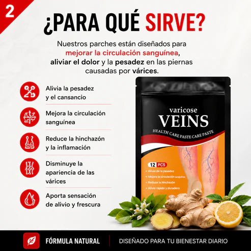 Parches Varices™ | Alivio Diario, Sensación de Ligereza y Bienestar Desde la Primera Aplicación
