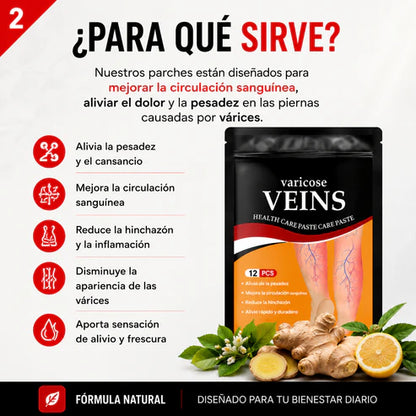 Parches Varices™ | Alivio Diario, Sensación de Ligereza y Bienestar Desde la Primera Aplicación