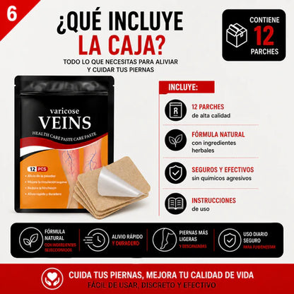 Parches Varices™ | Alivio Diario, Sensación de Ligereza y Bienestar Desde la Primera Aplicación