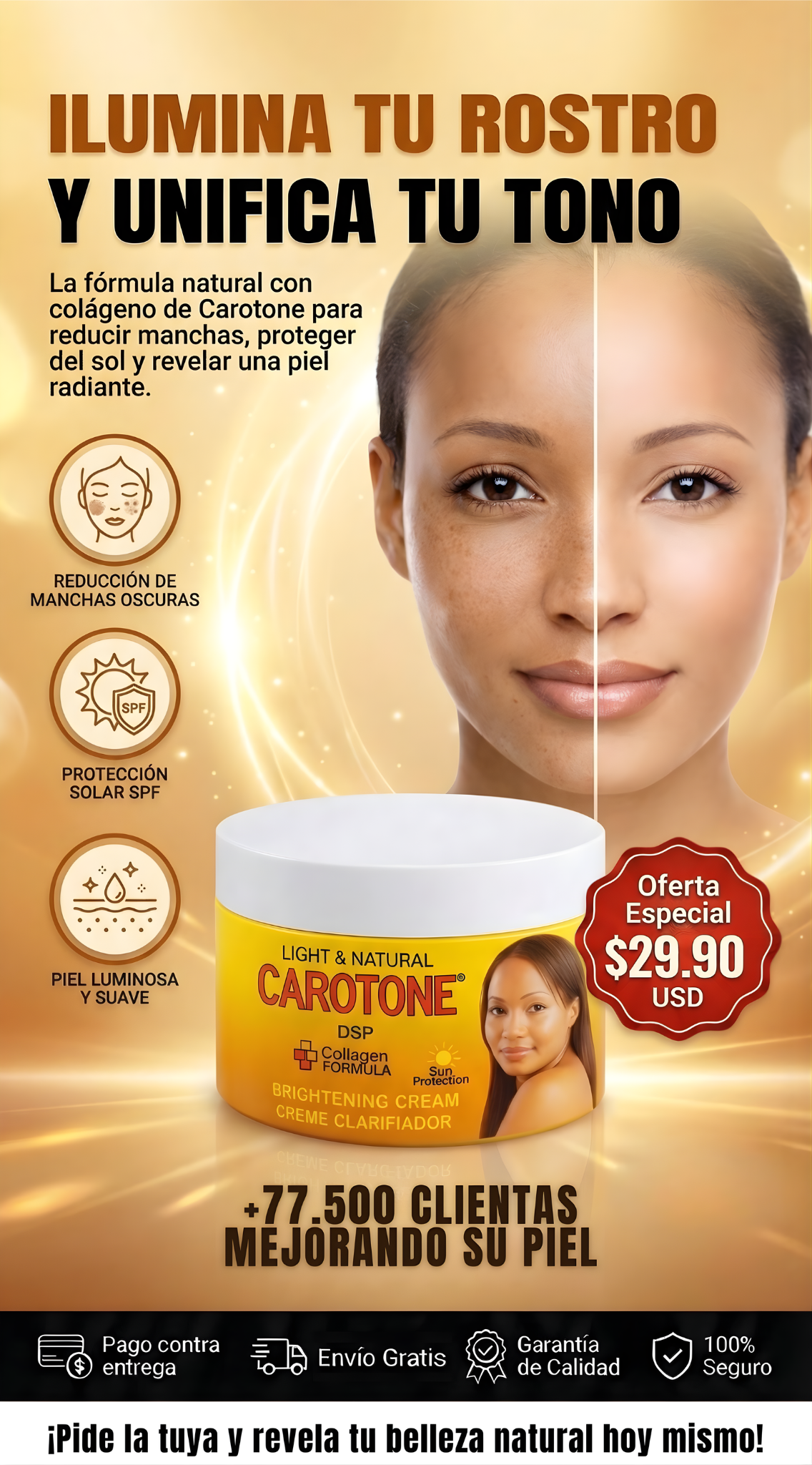 CAROTONE™ | Quita Manchas Crema + Jabón + Obsequio